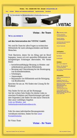Vorschau der mobilen Webseite www.vistac.de, VISTAC GmbH