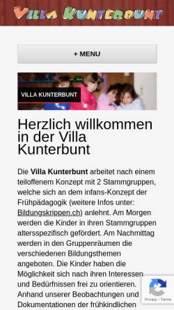 Vorschau der mobilen Webseite www.villa-kunterbunt.ch, Villa Kunterbunt