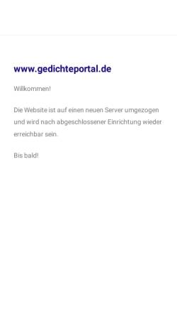 Vorschau der mobilen Webseite www.gedichteportal.de, Gedichteportal.de