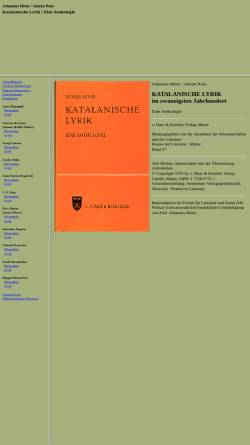 Vorschau der mobilen Webseite www.jbeilharz.de, Katalanische Lyrik im zwanzigsten Jahrhundert