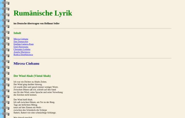 Vorschau von www.alb-neckar-schwarzwald.de, Rumänische Lyrik der Gegenwart