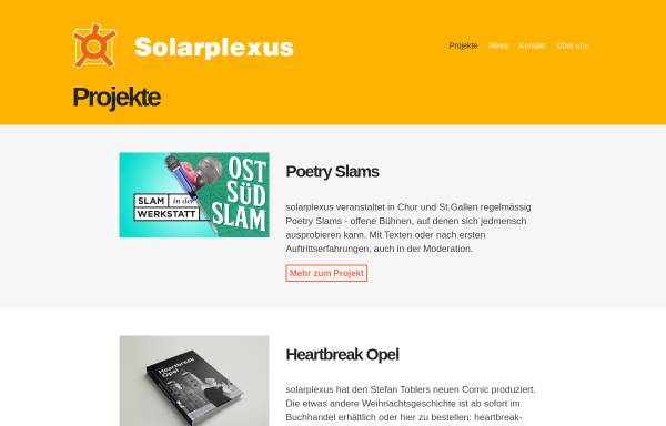 Solarplexus, Junge Kunst und Literatur