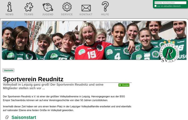 Vorschau von www.sv-reudnitz.de, SV Reudnitz e.V.