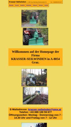 Vorschau der mobilen Webseite www.krasser-seilwinden.at, FoRe. Forsthandel Reinle