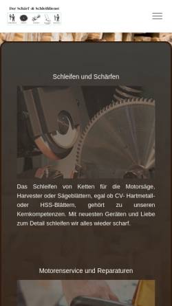 Vorschau der mobilen Webseite forstwaren.de, Olly's Schärf & Schleif Dienst, Oliver Rückel