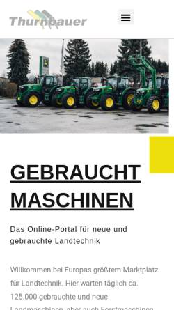 Vorschau der mobilen Webseite thurnbauer.de, Thurnbauer Land-Forst u.Gartentechnik