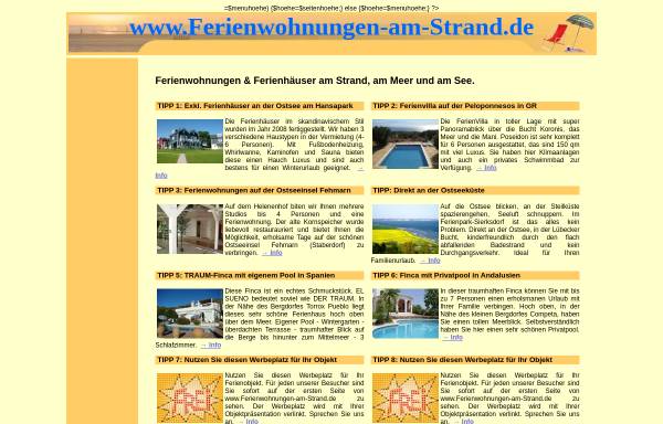 Vorschau von www.ferienwohnungen-am-strand.de, Ferienwohnungen-Am-Strand.de [iPZ-online Internetpräsentationen]