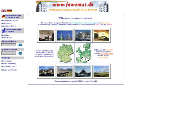 Vorschau von www.fewomat.de, Fewomat.de [Fewomat GmbH]