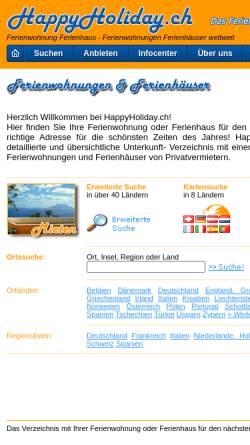 Vorschau der mobilen Webseite www.happyholiday.ch, HappyHoliday.ch [Seiler/ Bosshard/ Rüttimann]