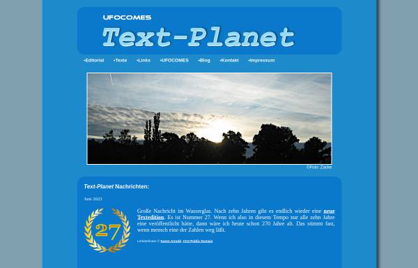 Vorschau von www.ufocomes.de, Text-Planet