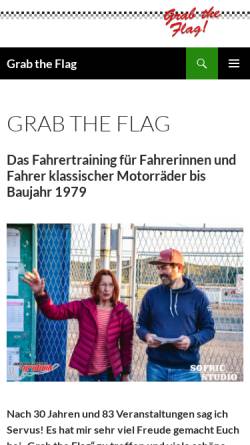 Vorschau der mobilen Webseite www.grabtheflag.de, Grab the Flag - Classic Bike Event
