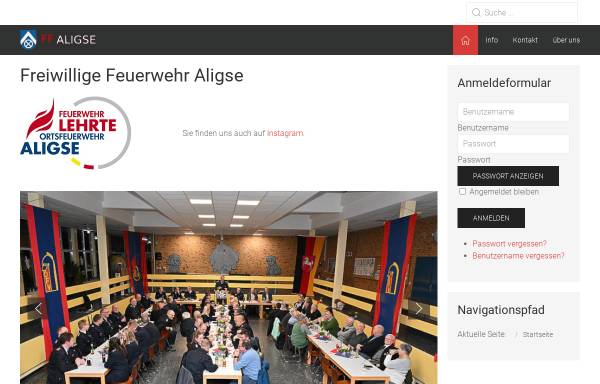 Vorschau von www.feuerwehr-aligse.de, Freiwillige Feuerwehr Aligse