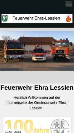Vorschau der mobilen Webseite www.ff-ehra-lessien.de, Freiwillige Feuerwehr Ehra-Lessien