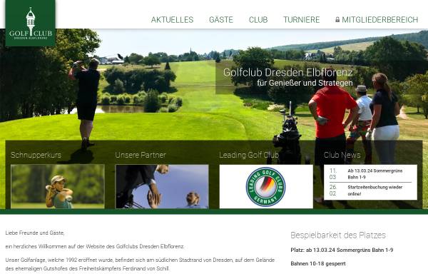 Vorschau von www.golfclub-dresden.de, Golfclub Dresden Elbflorenz