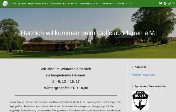 Vorschau von www.golfclub-plauen.de, Golfclub Plauen-Steinsdorf