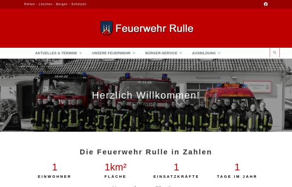Vorschau von www.feuerwehr-rulle.de, Freiwillige Feuerwehr Rulle