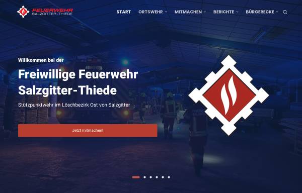 Vorschau von www.feuerwehr-thiede.de, Freiwillige Feuerwehr Salzgitter Thiede