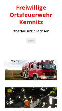 Vorschau der mobilen Webseite www.feuerwehr-kemnitz.de, Freiwillige Feuerwehr Kemnitz