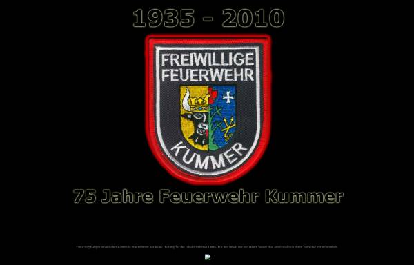 Vorschau von www.ffw-kummer.de, Freiwillige Feuerwehr Kummer