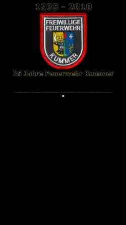 Vorschau der mobilen Webseite www.ffw-kummer.de, Freiwillige Feuerwehr Kummer