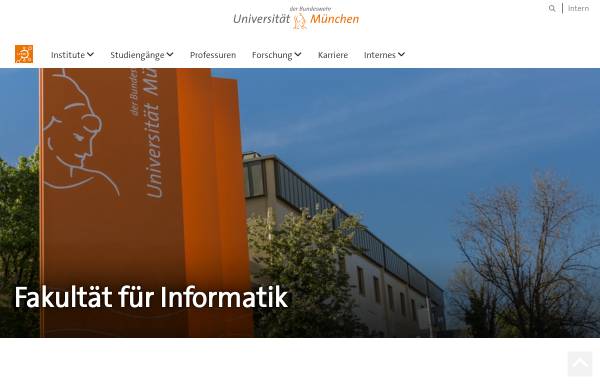 Vorschau von www.unibw.de, Fakultät für Informatik der Universität der Bundeswehr München