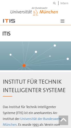 Vorschau der mobilen Webseite www.unibw.de, Institut für Technik Intelligenter Systeme (ITIS) e.V.