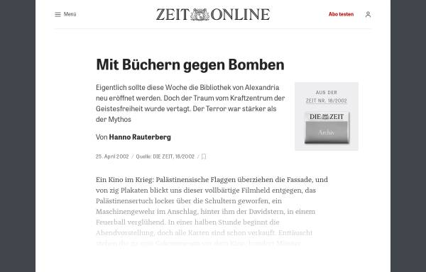 Vorschau von www.zeit.de, Mit Büchern gegen Bomben