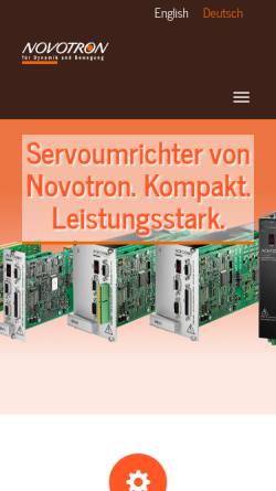 Vorschau der mobilen Webseite www.novotron-online.com, Novotron Industrie-Automation GmbH