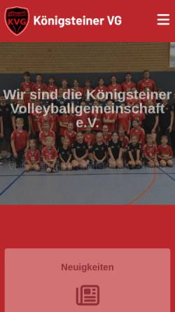 Vorschau der mobilen Webseite koenigsteinervg.de, Königsteiner Volleyballgemeinschaft e.V.