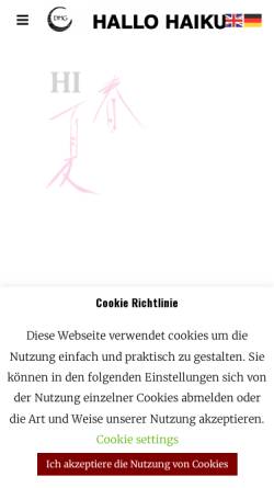 Vorschau der mobilen Webseite haiku.de, Hamburger Haiku Verlag