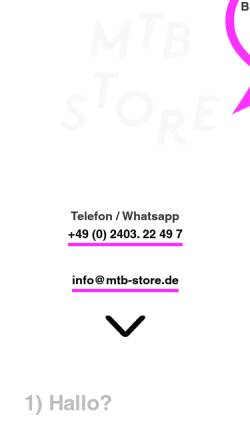 Vorschau der mobilen Webseite www.mtb-store.de, MTB-Store, Inhaber Zaffer Sahan