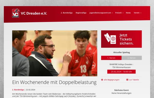 Vorschau von www.vc-dresden.de, Volleyball Club Dresden