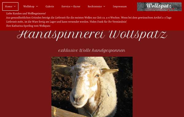 Vorschau von www.wollspatz.de, Handspinnerei Wollspatz