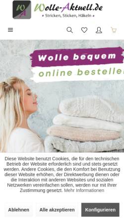Vorschau der mobilen Webseite wolle-aktuell.de, Wolle-Aktuell.de