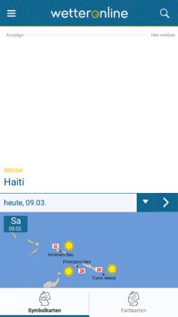 Vorschau der mobilen Webseite www.wetteronline.de, WetterOnline: Haiti