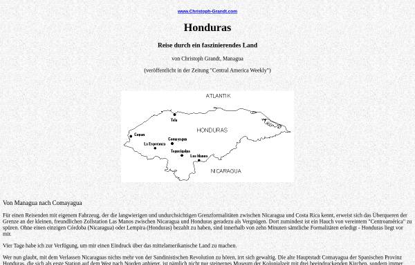 Vorschau von www.christoph-grandt.com, Reise durch Honduras [Christoph Grandt]