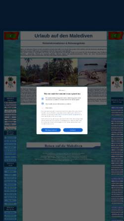 Vorschau der mobilen Webseite www.malediven-reiseinfo.de, Online Reiseführer der Malediven