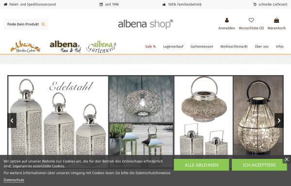 Vorschau von www.albena-shop.de, Albena Versand GmbH