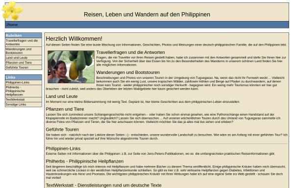 Vorschau von www.schuldes.org, Reisen, Leben und Wandern auf den Philippinen
