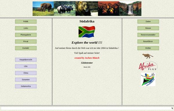 Vorschau von www.vacation-usa.de, Explore the world! Südafrika
