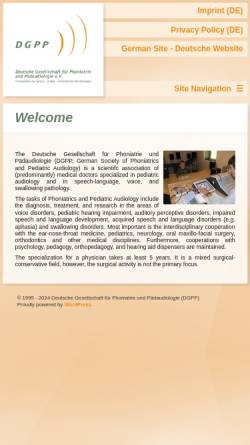Vorschau der mobilen Webseite dgpp.de, Deutsche Gesellschaft für Phoniatrie und Pädaudiologie e.V. (DGPP)