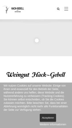 Vorschau der mobilen Webseite www.weingut-hack.at, Weingut Hack-Gebell