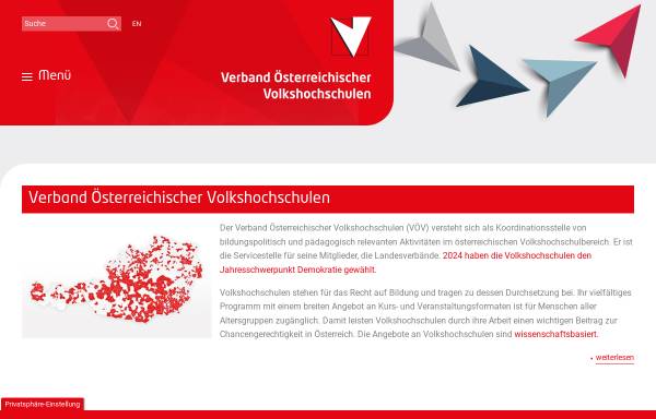 Vorschau von www.vhs.or.at, Verband österreichischer Volkshochschulen (VÖV)