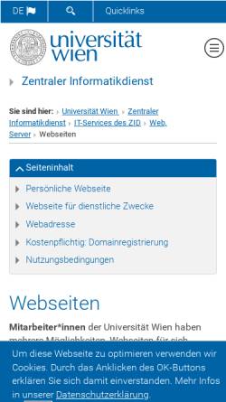 Vorschau der mobilen Webseite homepage.univie.ac.at, Ernst Langthaler