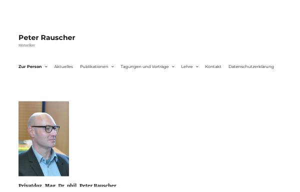Vorschau von homepage.univie.ac.at, Peter Rauscher