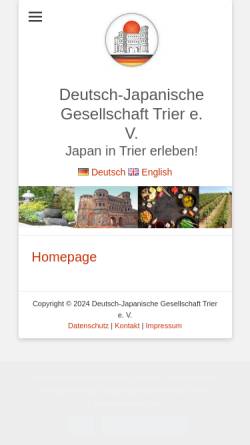 Vorschau der mobilen Webseite www.djg-trier.de, Deutsch-Japanische Gesellschaft Trier e.V.