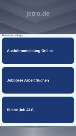 Vorschau der mobilen Webseite www.jetro.de, Jetro