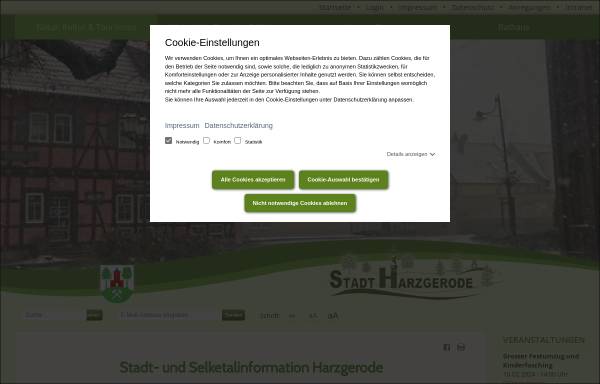 Vorschau von www.harzgerode.de, Als Tourist in Harzgerode