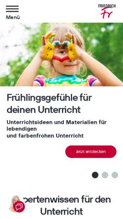Vorschau der mobilen Webseite www.friedrich-verlag.de, Fachzeitschriften beim Friedrich Verlag