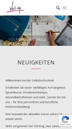 Vorschau der mobilen Webseite www.vhs-interlaken.ch, Volkshochschule Interlaken und Umgebung